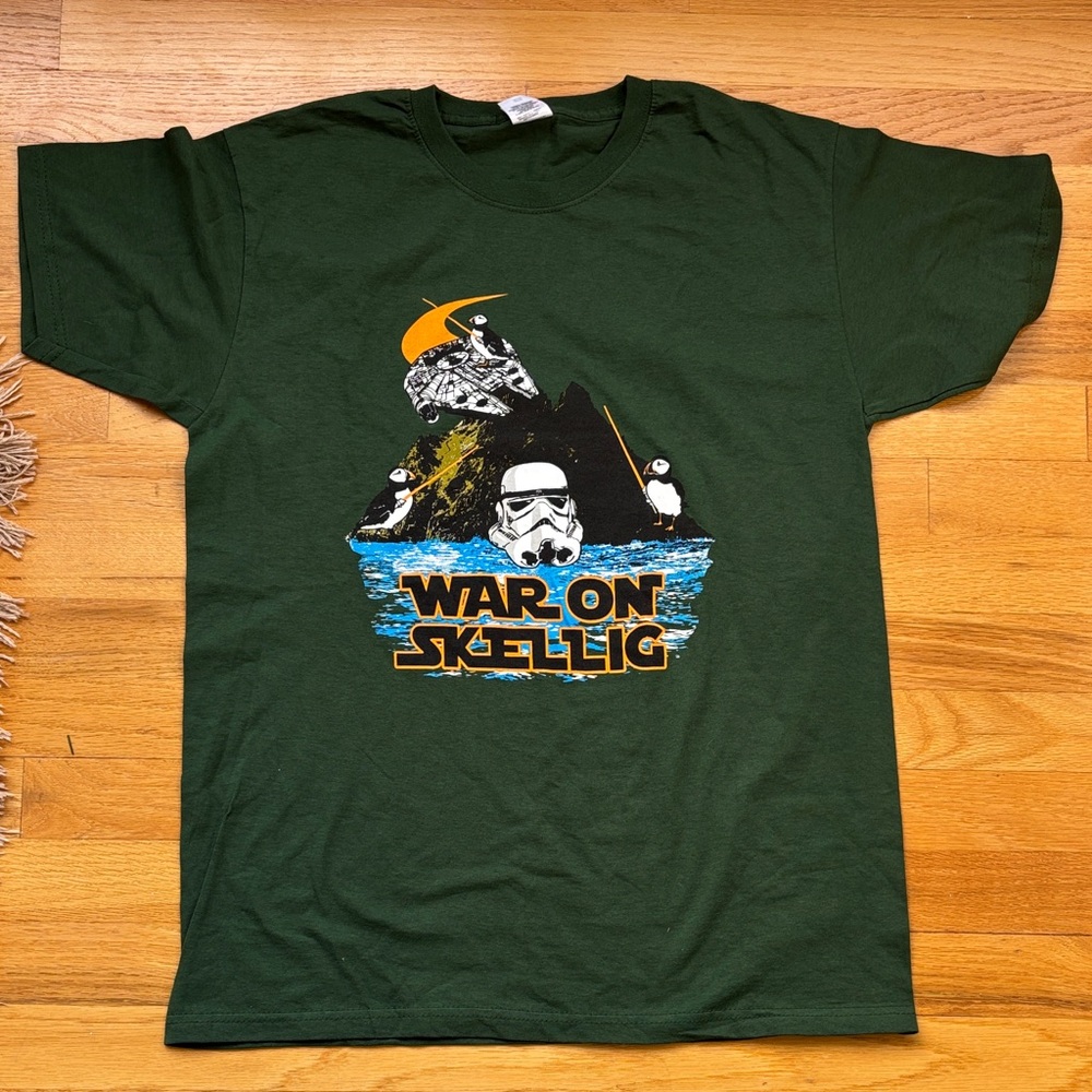 Fruit of the Loom Dark Green "War on Skellig" Graphic Tee